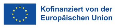 Blau-gelbes Logo der Europäischen Union mit zwölf Sternen in einem Kreis und dem Text 'Kofinanziert von der Europäischen Union' rechts daneben